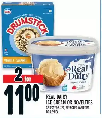 Metro Real dairy ice cream or novelties offer