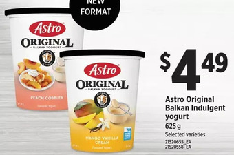 Loblaws Astro original balkan indulgent yogurt offer