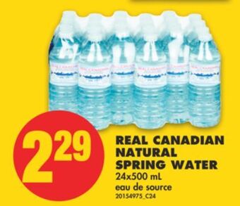 No Frills Real canadian natural spring water, 24x500 ml offer