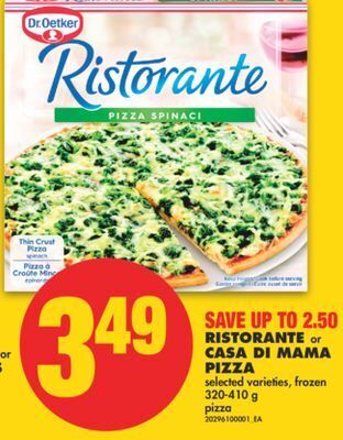 No Frills Ristorante or casa di mama pizza, 320-410 g offer