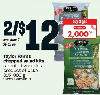 Loblaws Taylor farms chopped salad kits offer