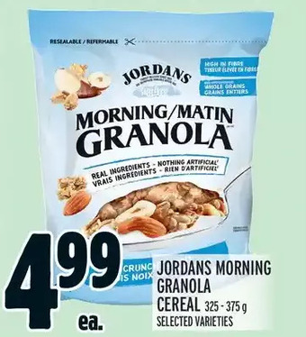 Metro Jordans morning granola cereal offer