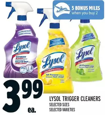 Metro Lysol trigger cleaners offer