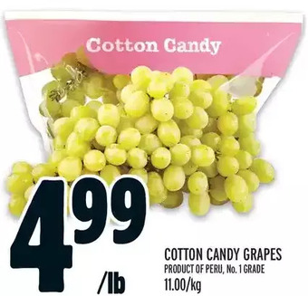 Metro Cotton candy grapes offer