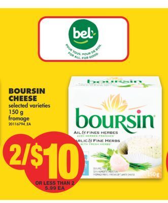 No Frills Boursin cheese, 150 g offer