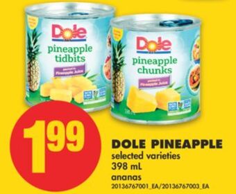 No Frills Dole pineapple, 398 ml offer