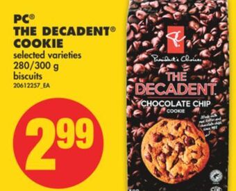 No Frills Pc® the decadent® cookie, 280/300 g offer