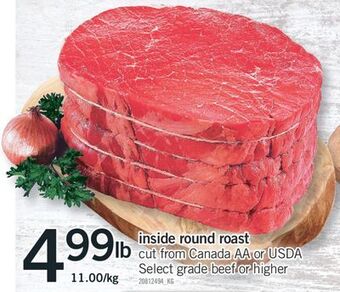 Fortinos Inside round roast offer