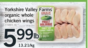Fortinos Yorkshire valley farms organic whole chicken wings offer