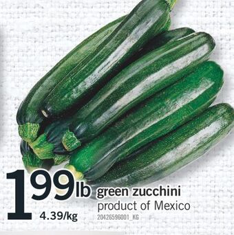 Fortinos Green zucchini offer