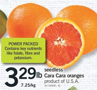 Fortinos Seedless cara cara oranges offer