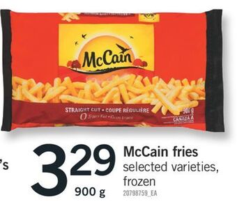 Fortinos Mccain fries, 900 g offer