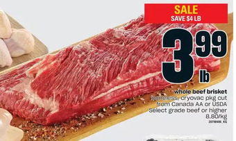 Loblaws Whole beef brisket offer