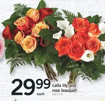 Fortinos Calla lily and rose bouquet offer
