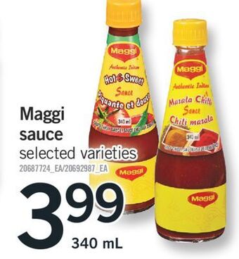 Fortinos Maggi sauce, 340 ml offer