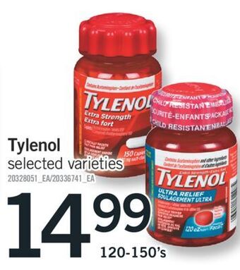Fortinos Tylenol, 120-150's offer