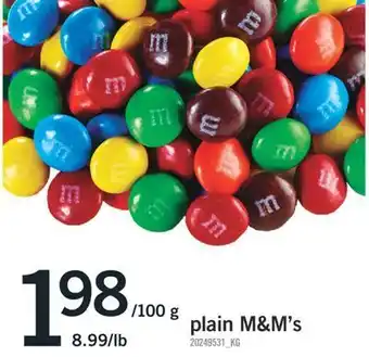 Fortinos Plain m&m's offer