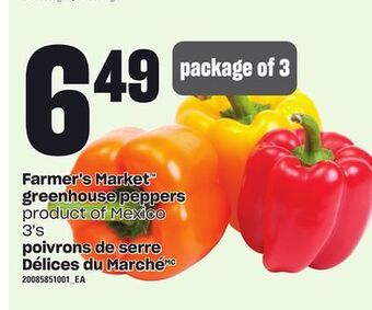 Independent Grocer Farmer's market™ greenhouse peppers, 3's offer