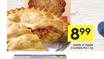 Foodland Apple or apple crumble pie 1 kg offer