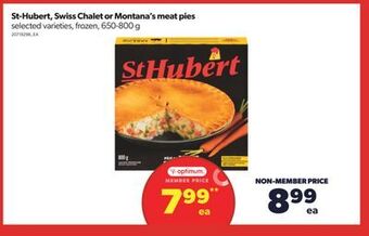 Real Canadian Superstore St-hubert, swiss chalet or montana's meat pies, 650-800 g offer