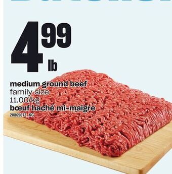 Independent Grocer Medium ground beef offer