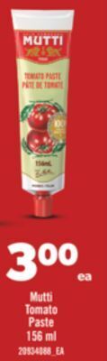 Real Canadian Superstore Mutti tomato paste, 156 ml offer