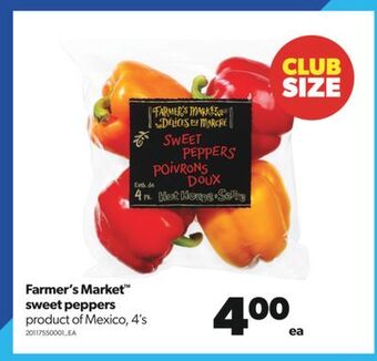 Real Canadian Superstore Farmer's market™ sweet peppers, 4's offer