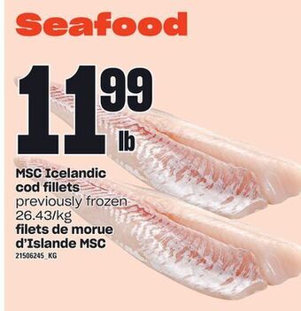 Independent Grocer Msc icelandic cod fillets offer