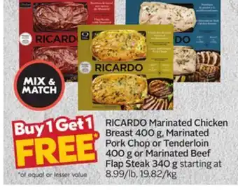 Sobeys Ricardo marinated chicken breast offer