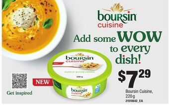 Loblaws Boursin cuisine, 220 g offer