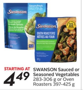 Sobeys Swanson sauced or seasoned vegetables offer