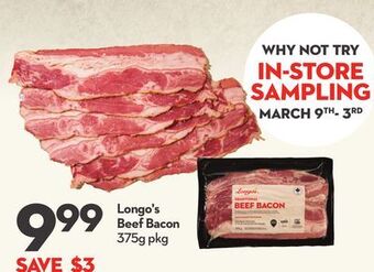 Longo's Longo's beef bacon offer