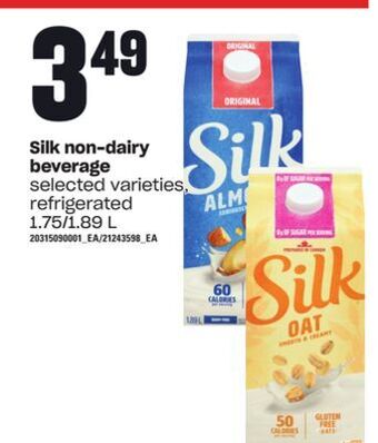 Loblaws Silk non-dairy beverage, 1.75/1.89 l offer