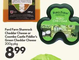 Longo's Ford farm shamrock cheddar cheese or coombe castle fiddler's green cheddar cheese offer