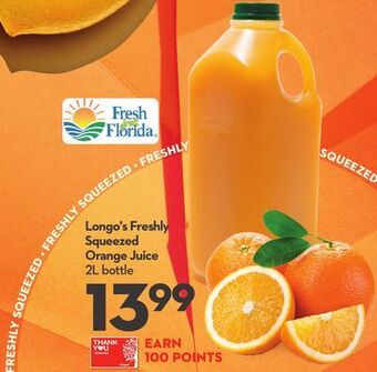 Longo's Longo's freshly squeezed orange juice offer