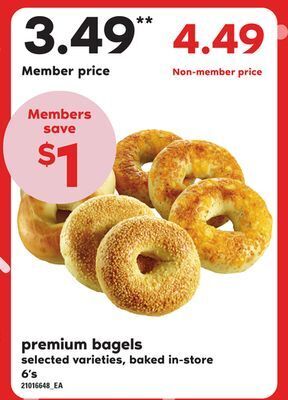 Loblaws Premium bagels, 6's offer