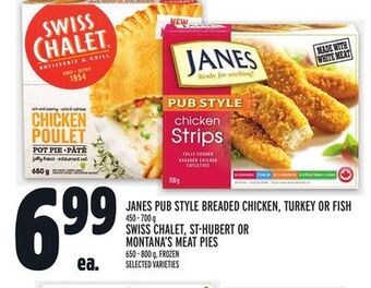 Metro Janes pub style breaded chicken, turkey or fish offer