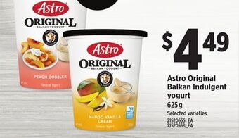 Loblaws Astro original balkan indulgent yogurt, 625 g offer