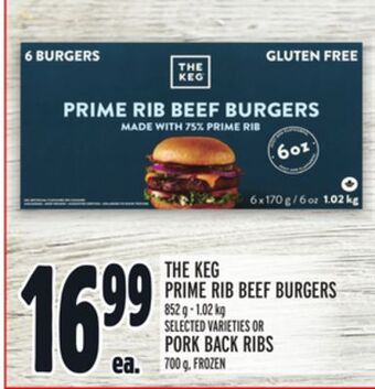 Metro The keg prime rib beef burgers offer