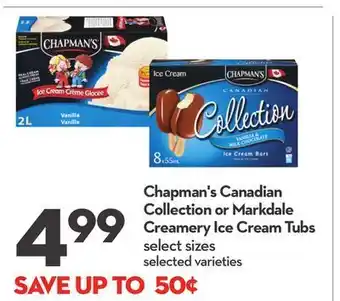 Longo's Chapman's canadian collection or markdale creamery ice cream tubs offer