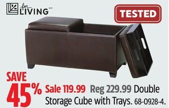 Canadian Tire For living double storage cube with trays offer