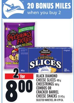 Metro Black diamond cheese slices offer