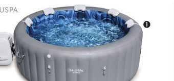 Canadian Tire Saluspa santorini round inflatable hot tub spa, 85 x 31˝ offer