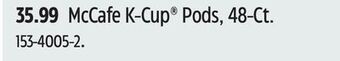 Canadian Tire Mccafe k-cup pods, 48-ct offer