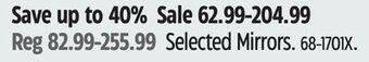 Canadian Tire Selected mirrors offer