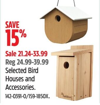 Canadian Tire Selected bird houses and accessories offer