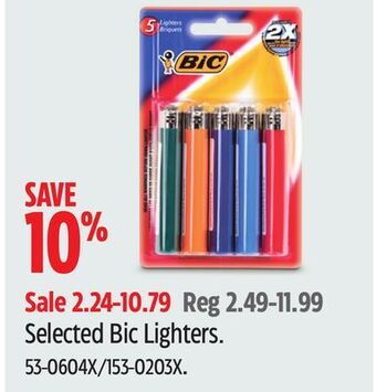 Canadian Tire Selected bic lighters offer