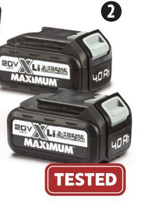 Canadian Tire Maximum 20v 4.0ah batteries, 2-pk offer