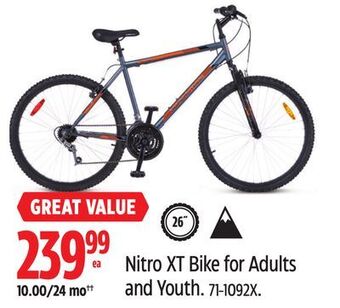 Canadian Tire Supercycle nitro xt bike for adults and youth offer