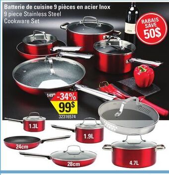 Sushi Shop 9 piece stainless steel cookware set offer